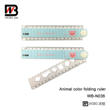 Cute Animal Folding Plastic Ruler for School and Office Stationery